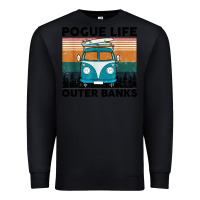 Black pogue life outer banks retro vintage Premium Sweatshirt - artisFamous