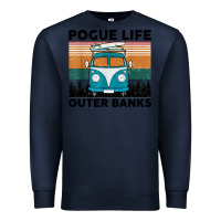 Navy pogue life outer banks retro vintage Premium Sweatshirt - artisFamous