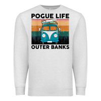Oatmeal Heather pogue life outer banks retro vintage Premium Sweatshirt - artisFamous