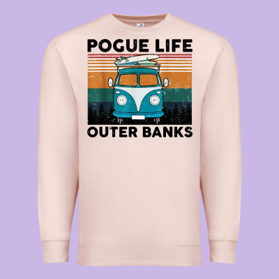 Pogue Life Outer Banks Retro Vintage Premium Sweatshirt Designed By Artisfamous
