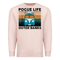 Pale Pink pogue life outer banks retro vintage Premium Sweatshirt - artisFamous