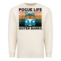 Sandshell pogue life outer banks retro vintage Premium Sweatshirt - artisFamous