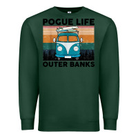 Sports Green pogue life outer banks retro vintage Premium Sweatshirt - artisFamous
