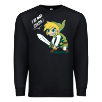 Black i’m not zelda Premium Sweatshirt - artisFamous