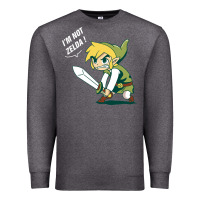 Charcoal Heather i’m not zelda Premium Sweatshirt - artisFamous