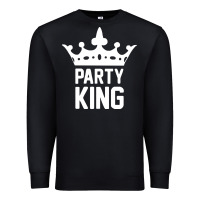 Black party king Premium Sweatshirt - artisFamous