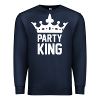 Navy party king Premium Sweatshirt - artisFamous