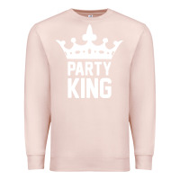 Pale Pink party king Premium Sweatshirt - artisFamous