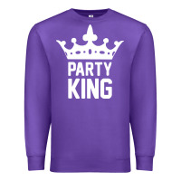 Purple party king Premium Sweatshirt - artisFamous