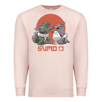 Pale Pink sumo pop Premium Sweatshirt - artisFamous