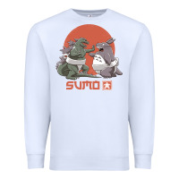 White sumo pop Premium Sweatshirt - artisFamous