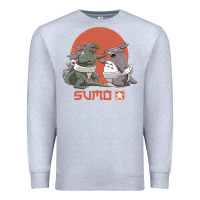 Heather Grey sumo pop Premium Sweatshirt - artisFamous