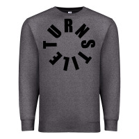 Charcoal Heather TURNSTILE BLACK ON WHITE Premium Sweatshirt - artisFamous