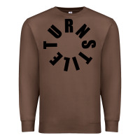 Chestnut TURNSTILE BLACK ON WHITE Premium Sweatshirt - artisFamous