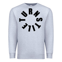 Heather Grey TURNSTILE BLACK ON WHITE Premium Sweatshirt - artisFamous