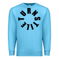 Ocean Blue TURNSTILE BLACK ON WHITE Premium Sweatshirt - artisFamous