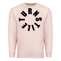 Pale Pink TURNSTILE BLACK ON WHITE Premium Sweatshirt - artisFamous