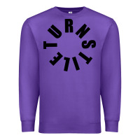 Purple TURNSTILE BLACK ON WHITE Premium Sweatshirt - artisFamous