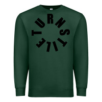Sports Green TURNSTILE BLACK ON WHITE Premium Sweatshirt - artisFamous