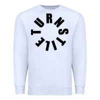 White TURNSTILE BLACK ON WHITE Premium Sweatshirt - artisFamous