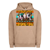 Pigment Burro heifers and sunflowers Urban Hoodie - Jasminsmagicworld