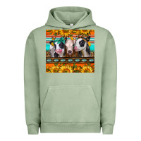 Pigment Oil Green heifers and sunflowers Urban Hoodie - Jasminsmagicworld