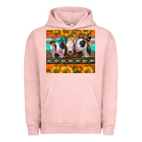 Pigment Salmon heifers and sunflowers Urban Hoodie - Jasminsmagicworld