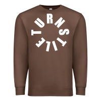 Chestnut TURNSTILE WHITE ON BLACK. Premium Sweatshirt - artisFamous