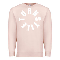 Pale Pink TURNSTILE WHITE ON BLACK. Premium Sweatshirt - artisFamous