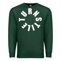 Sports Green TURNSTILE WHITE ON BLACK. Premium Sweatshirt - artisFamous