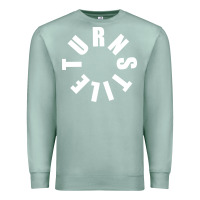 Seafoam TURNSTILE WHITE ON BLACK. Premium Sweatshirt - artisFamous