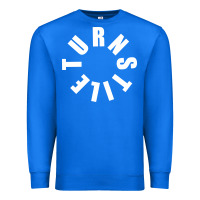 True Royal TURNSTILE WHITE ON BLACK. Premium Sweatshirt - artisFamous