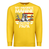 Lemon marine papa, gifts my favorite marine calls me pa pa military mother Premium Sweatshirt - artisFamous