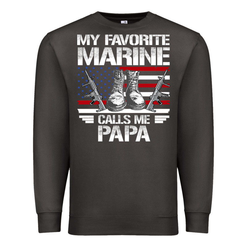 Marine Papa, Gifts My Favorite Marine Calls Me Pa Pa Military Mother Premium Sweatshirt by artisFamous | Teevron