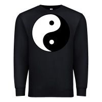 Black Yin and yang Premium Sweatshirt - artisFamous