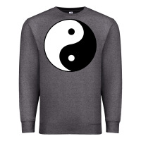 Charcoal Heather Yin and yang Premium Sweatshirt - artisFamous