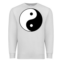 Dove Grey Yin and yang Premium Sweatshirt - artisFamous