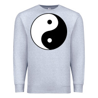 Heather Grey Yin and yang Premium Sweatshirt - artisFamous