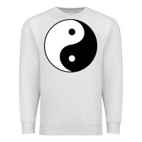 Oatmeal Heather Yin and yang Premium Sweatshirt - artisFamous