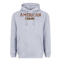 Heather Grey American mom Heavyweight Hoodie - JahusDesignShop