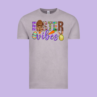 Easter Vibes Vintage Tee Designed By Bundleandbundleshop