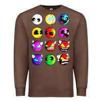 Chestnut geometry dash difficulty  faces Premium Sweatshirt - artisFamous