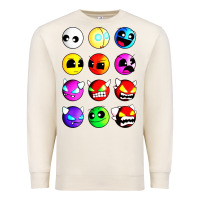 Sandshell geometry dash difficulty  faces Premium Sweatshirt - artisFamous