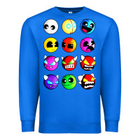 True Royal geometry dash difficulty  faces Premium Sweatshirt - artisFamous
