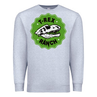 Heather Grey t rex ranch Premium Sweatshirt - artisFamous