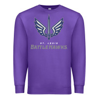 Purple battle hawks football Premium Sweatshirt - artisFamous