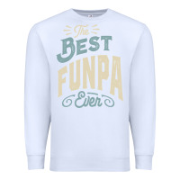 White The Best Funpa Ever - Mens Funny Dad and Grandpa Premium Sweatshirt - artisFamous