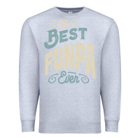 Heather Grey The Best Funpa Ever - Mens Funny Dad and Grandpa Premium Sweatshirt - artisFamous