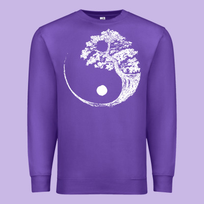 Yin Yang Bonsai Tree Premium Sweatshirt Designed By Artisfamous