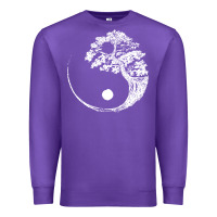Purple yin yang bonsai tree Premium Sweatshirt - artisFamous